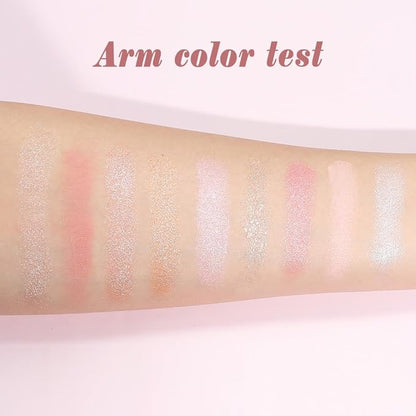 Rose Gold High-Impact Eyeshadow Palette Makeup - Velvet Matte & Luminous Shimmer Fusion - Versatile Shades for Day to Night Looks(05#, 1 Count (Pack of 1))
