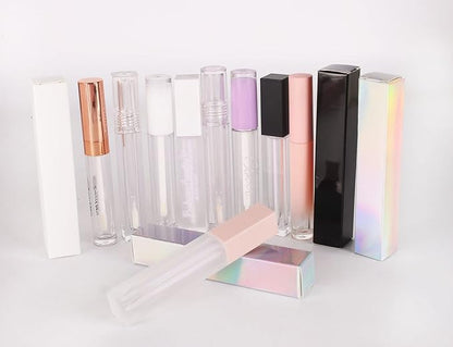 COSIDEA 50 PCS Empty Pink Lip Gloss Boxes W21 xW21 xH121mm， Cosmetic Perfume/Mascara Box Packaging, small Kraft Paper Box Luxury Holder Wrapping