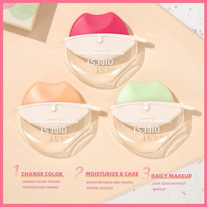 Jolilab 2 Pcs Changing Lipstick.Long Lasting Lip Gloss.Lip Balm Tinted Magic Makeup.Magic Temp Color Change Matte Lip Gloss Makeup.0.2oz (02+03)