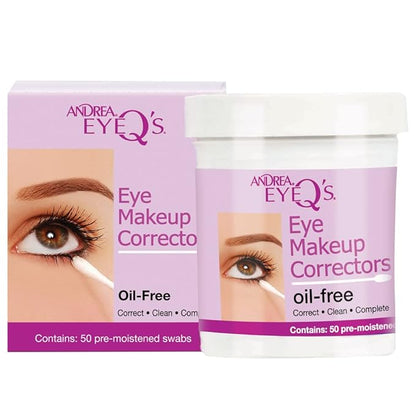 Andrea Eyeq's Oil-free Eye Make-up Correctors Pre-moistened Swabs, 50 Count (Pack of 2)