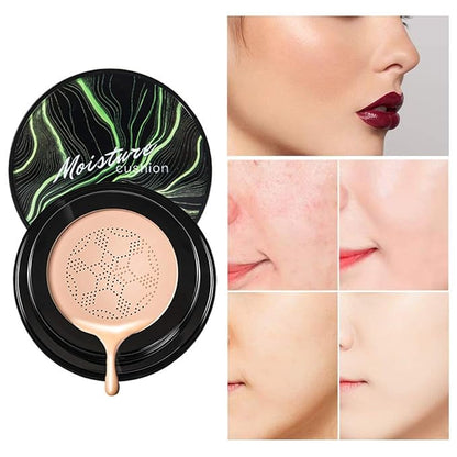 Air Cushion CC Cream Moisturizing Concealer Mushroom Head Brush Waterproof Makeup Foundation Moisture BB Cream for Women Girls (marble)