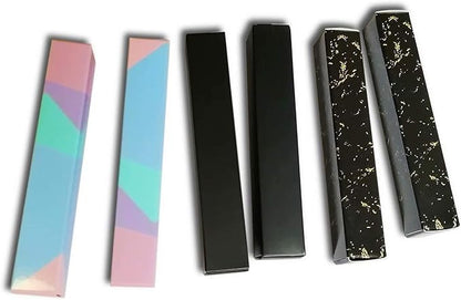 50 Pcs Empty Lip Gloss Box 4.72x0.78x0.78 inch Mascara Tube Packaging Matte Texture Black Lipgloss Kraft Paper Case Glaze Balm Organizer Storage DIY Make-up Sample Luxury Holder Wrapping