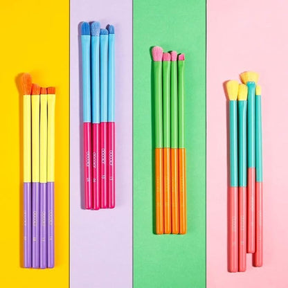 Docolor 16Pcs Colorful Eye Makeup Brushes Set + 48 Colors BOOM Eeyshadow Palette Pigmented Matte Shimmer Metallic Blendable Soft Cream Powder Makeup Eye Shadow Palettes