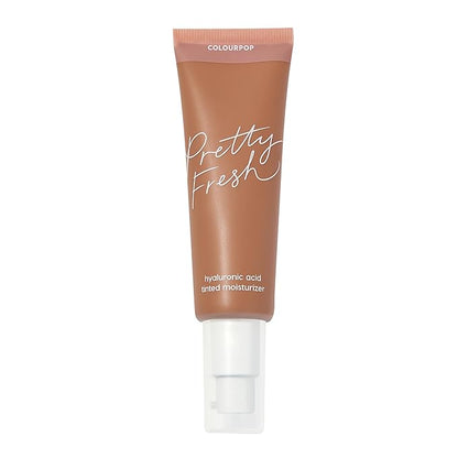 ColourPop Pretty Fresh Tinted Moisturizer - Hydrating Skin Tint & Glowy Summer Makeup with Lightweight Coverage - Made with Hyaluronic Acid & Coconut Water - Med Dark 16N (1.45 oz)
