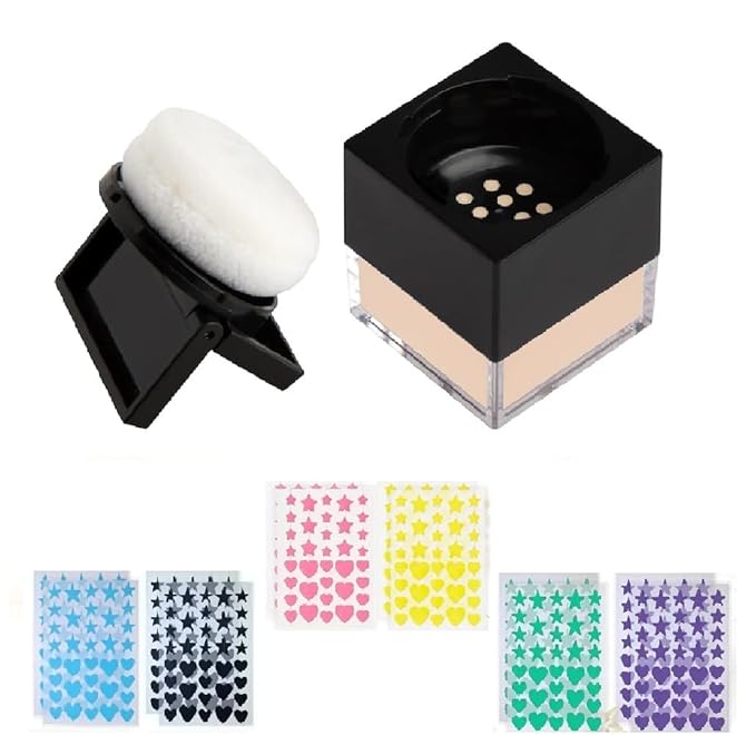 H.U.D.A BEAUTY Mini Easy Bake Loose Baking & Setting Powder Poundcake (0.21 oz / 6 g) + Bonus Acne Patch (36 Pieces)