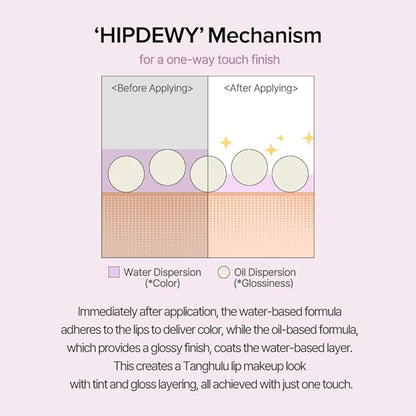Heart Percent Dote On Mood One Way Glowy Tint, Glass-like High Shine Glossy Finish w/Long-Lasting Luminous Color Lip Stain for Glowy Look, #08. Earthy Brown