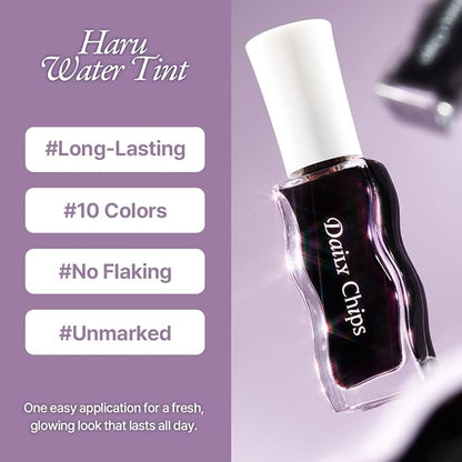 'Haru Water Tint' (Korean Lip Stain/Lip Tint) (Plum, 1ea)