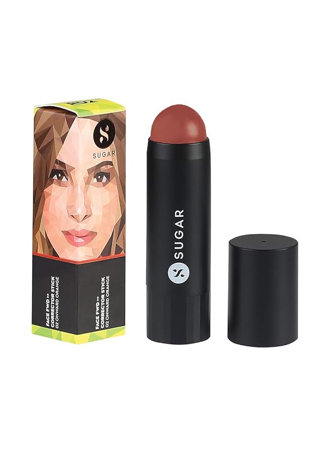SUGAR Face Fwd Corrector Stick - 02 Onward Orange (Orange) Longlasting Formula, Lightweight
