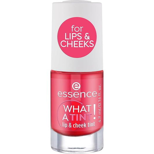 essence | What a Tint! Lip & Cheek Tint | Long-Lasting Liquid Blush & Lip Stain | Non-Sticky & Kiss-Proof | Vegan & Cruelty Free (02 | Coral Sunset)