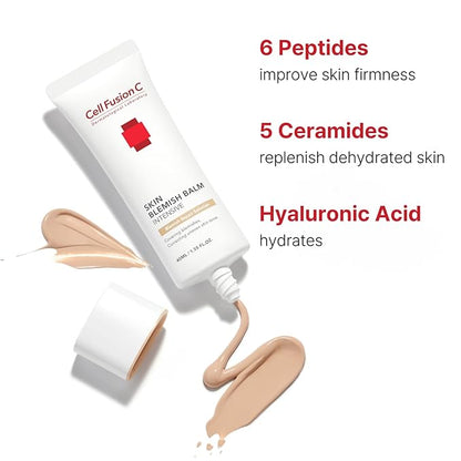 Cell Fusion C Skin Blemish Balm Intensive, Hydrating BB Cream for Lighter to Medium Skin Tones, Correcting Redness and Blemish, 1.35 fl.oz