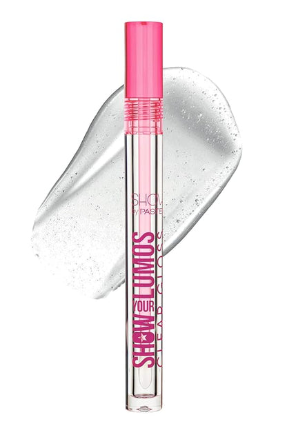 Show Your Lumos Clear Gloss | Transparent Silicone Applicator | Colorless Transparent Texture | Lightweight Formula | Ultra-Luminous | Voluminous Lips | Wet Finish