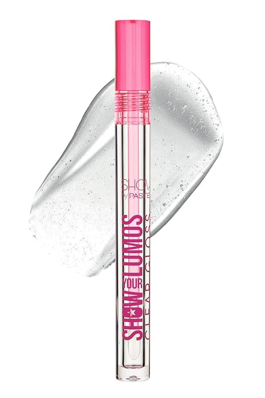 Show Your Lumos Clear Gloss | Transparent Silicone Applicator | Colorless Transparent Texture | Lightweight Formula | Ultra-Luminous | Voluminous Lips | Wet Finish