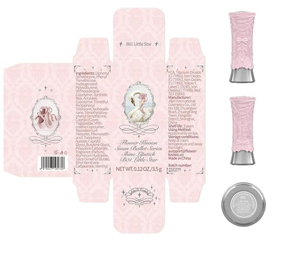 Flower Knows Swan Ballet Shine Lipstick,Hydrating Solid Lip Gloss,Moisturizing Nude peachy Tinted Lip Balm-Long Lasting Lip Gloss in Balm for Girls&Women,Vegan & Cruelty-Free(B01 Little Star)