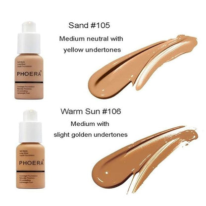 30ml Full Coverage Foundation Flawless Concealer Foundation Matte Oil Control Concealer Long Lasting Moisturizing Base Liquid Cover Cream Colour Changing Foundations for women&girls