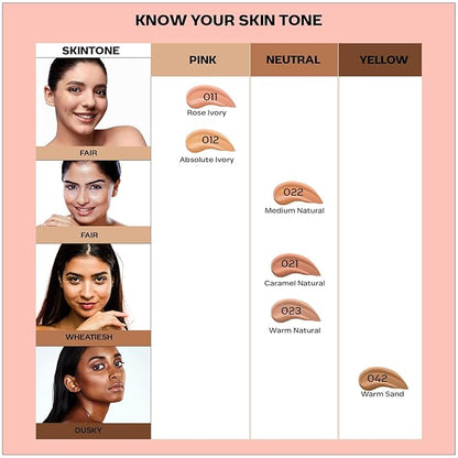 Faces Canada 3-in-1 Matte Foundation with SPF 30 | Lightweight Hydrating Formula with Aloe Vera & Vitamin C | Long-Lasting Medium Coverage Makeup & Sun Protection | 0.51 Fl Oz (15ml)