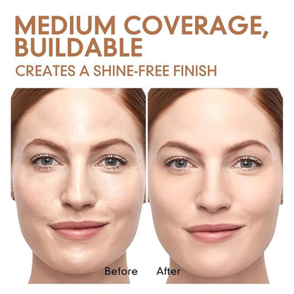 Pressed Matte Face Powder Makeup & Setting Powder for Poreless Wrinkle Blurring Contour Concealer Finishing,Lightweight,High Coverage,Shine Control (Warm Nude-Matte-01, 1.71OZ (Pack of 1))