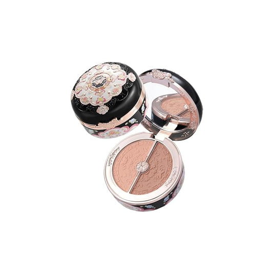 Flower Knows Butterfly Cloud Collar Rouge Box Highlighting & Blush Duo Powder 05 Pearwood+Butterfly Cloud Collar Angled Powder Brush Pearly Moonlight