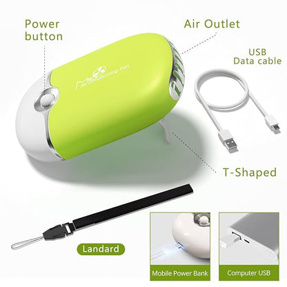 Buqikma Lash Shampoo 60ml - Lash Cleaning Kit Gentle Foam Eyelash Extension Cleanser USB Mini Lash Fan Rinse Bottle Mascara Brush Cleaning Brush Salon Lash Wash at Home Gift for Women Girls (Green)