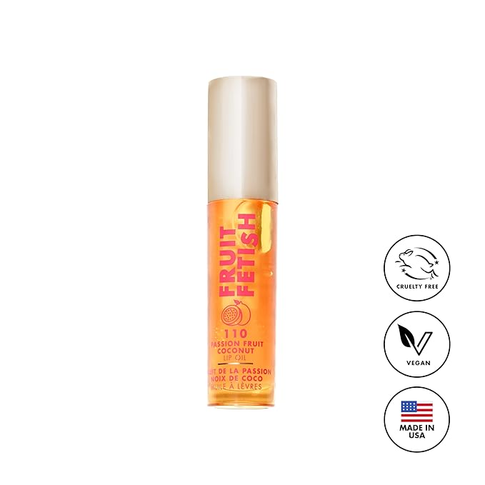 Milani Fruit Fetish Lip Oil with Vitamin E for Instant Hydration, Fruit Extract Infused Lip Treatment and Moisturizing Lip Gloss - Passionfruit Coconut