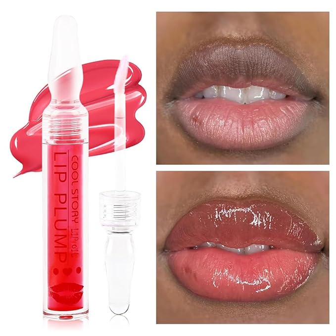 COOL STORY Lip Fuller Gloss, Moisturizing Hydrating Lip Serum, Fuller Lip Care, Lip Plumping Oil for Women