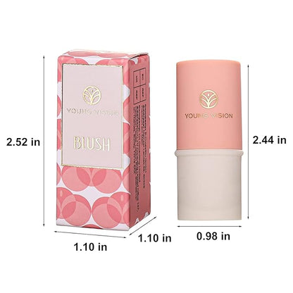 YOUNG VISION Cream Blush for Lips and Cheeks, Moisturize, Nature Look and Long wear Putty Blush, 8054-01
