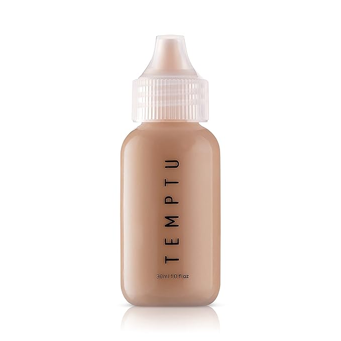 TEMPTU S/B Silicone-Based Airbrush Foundation: Professional Long-Wear Liquid Makeup, Sheer To Full Coverage For A Hydrated, Healthy-Looking Glow & Luminous, Dewy Finish On All Skin Types, 004 Sand, 1 Fl Oz