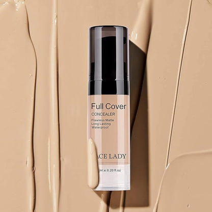 Full Coverage Liquid Concealer for Eye Circles & Face Primer Makeup Base, Long Wear Waterproof Smooth Creamy Foundation Primer Corrector Flawless Poreless Cosmetic