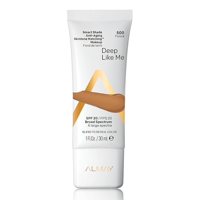 Almay Smart Shade Anti-Aging Skintone Matching Makeup, Hypoallergenic, Cruelty Free, Oil Free, -Fragrance Free, Dermatologist Tested Foundation with SPF 20, 1oz