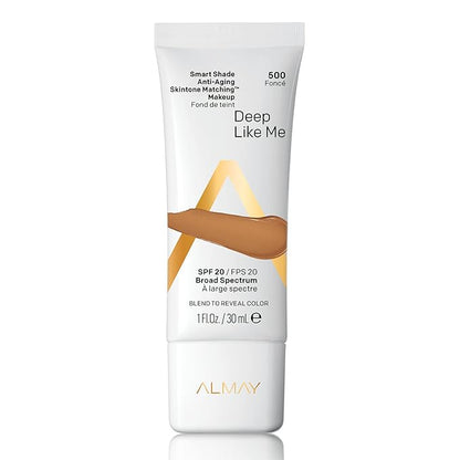 Almay Smart Shade Anti-Aging Skintone Matching Makeup, Hypoallergenic, Cruelty Free, Oil Free, -Fragrance Free, Dermatologist Tested Foundation with SPF 20, 1oz