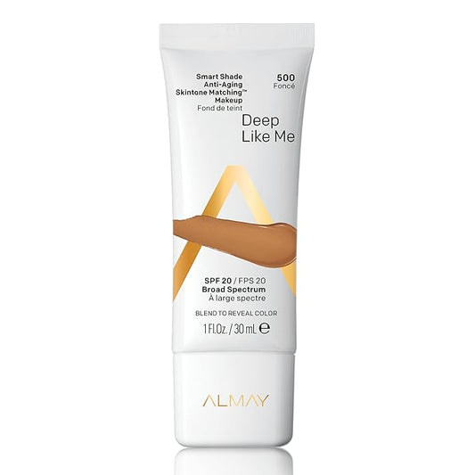 Almay Smart Shade Anti-Aging Skintone Matching Makeup, Hypoallergenic, Cruelty Free, Oil Free, -Fragrance Free, Dermatologist Tested Foundation with SPF 20, 1oz