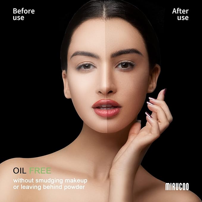 300 Count Natural Bamboo Charcoal Blotting Papers Organic Facial Oil Absorbing Sheets for Oily Skin Care Daily Oil Control Linen Tissues (100 PCS/PK, 3 PKS)