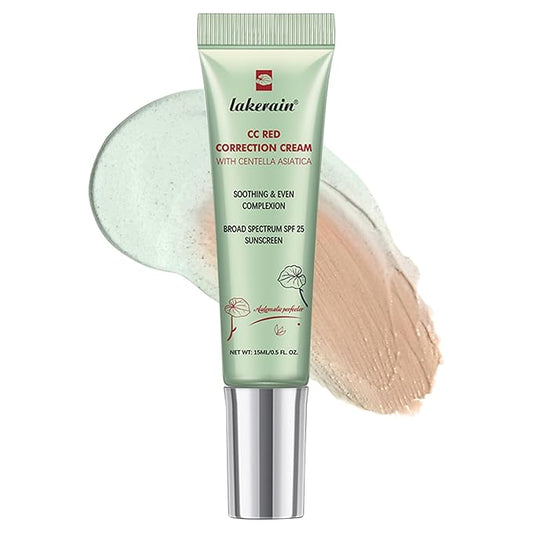 Erinde Red Correct CC Cream with Centella, Lightweight CC Cream Foundation for Mature Skin Women, Color Correcting Cream, Medium Coverage CC Cream Foundation, Natural Finish