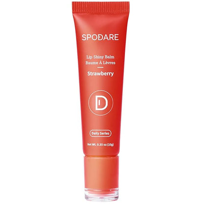 Lip Oil Balm Strawberry: Hydrate and Nourish with Natural Strawberry Extracts& Hyaluronic Acid Complex, Softening, Gloss Finish, Christmas - Light Weight with Shea Butter