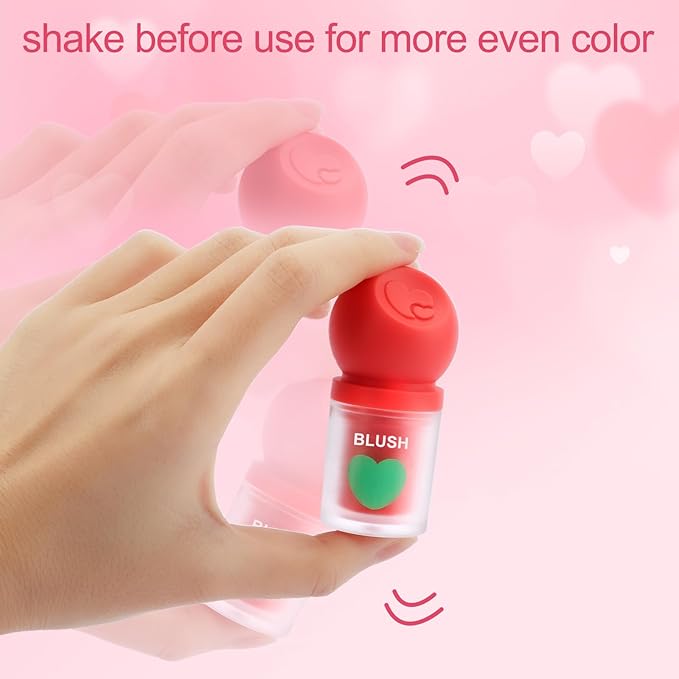 Erinde Liquid Blush for Cheeks, Soft Cream Blush Makeup, Natural-Looking Matte Finish, Lightweight, Long-Wearing, Vegan & Cruelty-Free, 02