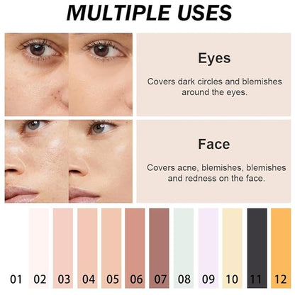 Kaely Pot Concealer Full Coverage, Under Eye Brightener Color Correcting Concealer for Dark Circles, Waterproof Foundation Face Makeup, Eye Ring Corrector de ojeras, 05 Beige