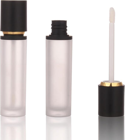 COSIDEA 30PCS Empty Black thick Lip Gloss Tubes 8ml lipgloss Tube with Wand Applicator for Lip oil tint bottles container small business
