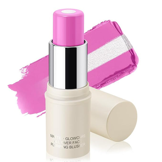 Boobeen Cream Blush Stick for Cheek and Lips, Soft and Blendable Natural Flush, Long-Lasting Dewy Blusher Makeup, Multi-Use Blush, Buildable Glow for Face