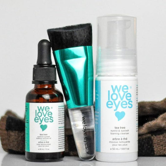 We Love Eyes - Tea Tree Oil Eye Makeup Removal System - Limit unnecessary lash and brow loss when removing eye makeup