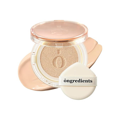 Skin Barrier Glow Cover Cushion, All-day Coverage, Glow Finish, Lightweight, Skincare-Like Texture, Non-cakey Makeup, Korean Cushion Foundation (#21C Pure, 0.15 oz)