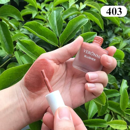 VERONNI Shimmer Juice Liquid Blusher Long Lasting Lightweight Moisturizing Liquid Cheek Blush Waterproof Natural Cream Blush for Cheeks Smooth Makeup Blush (403)