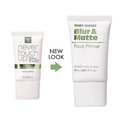 Ruby Kisses Never Touch Up Face Primer Mattifying, Even finish, Velvety-smooth, Oil-Free RFP01 (Fresh All Day)