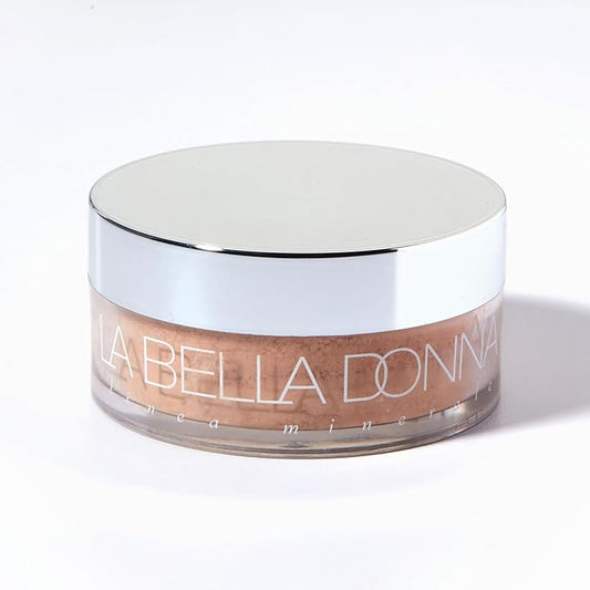 La Bella Donna Loose Mineral Foundation, Non-Chemical SPF50, Only 4 Ingredients, Reef-Safe, Non-Nano, Natural Mineral Makeup with Sun Protection | 10g | Peche