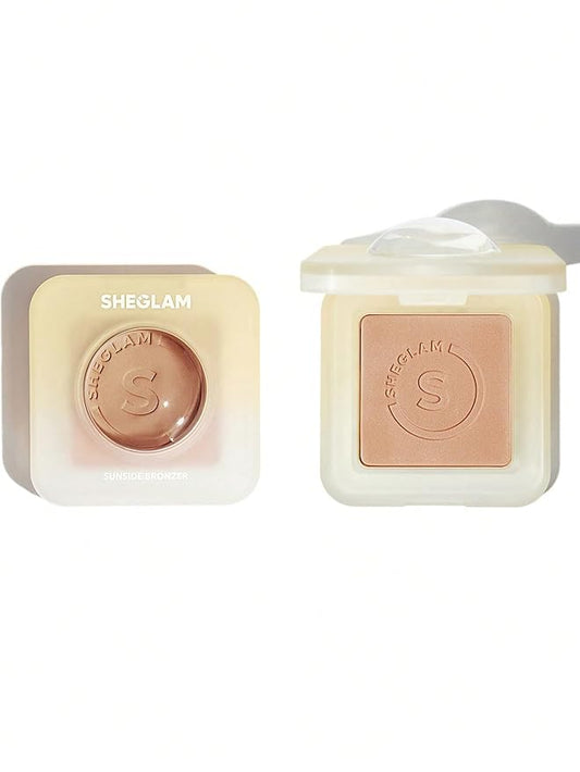 SHEGLAM Sunside Bronzer Powder Contour Long Wear Evenly Pigmented Neutral Warm Tone Sculpting Natural Matte Contour & Bronzer Face Makeup-Morning Beam