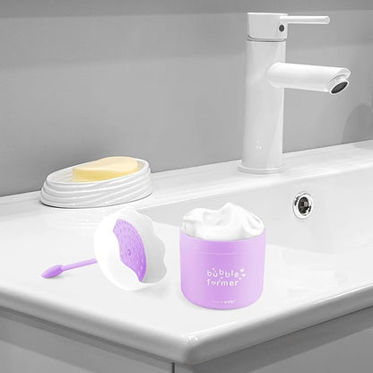Face Cleanser Bubbler, Bubble Maker for Face Wash, Bubble Foamer Device, Gentle Deep Cleanser, Maker Face Foaming Maker for Cleaning (2, Purple)