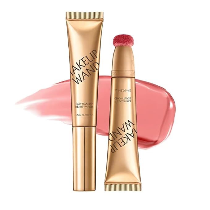 Summaryas Contour Wand & Blush Wand Duo - Blush｜2 In 1 LiquidBlush Wand for Women with Applicator,Cream Contour Stick Makeup (#01, 15ml)
