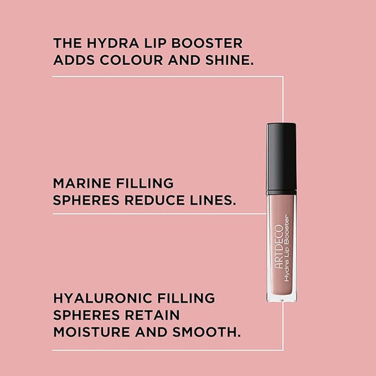 ARTDECO Hydra Lip Booster - Translucent Mauve - Hydrating Lip Gloss with Boosting Effect - Hint of Color & Beautiful Shine - Non-Sticky Finish - Lip Care - Lip Oil - Makeup - Hyaluron - 0.21 Fl Oz