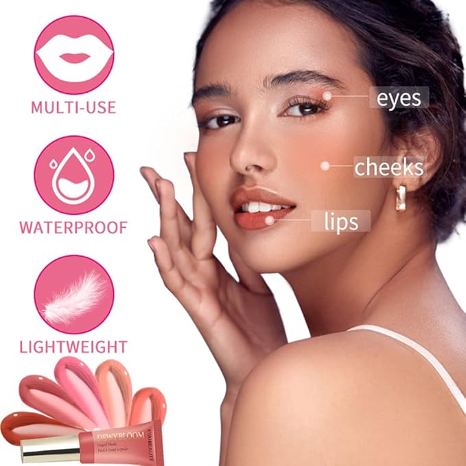 Blush Beauty Wand, Liquid Face Contour With Cushion Applicator, Smooth Cream Natural Matte Finish, Lightweight Blendable Stick Makeup for Cheek, 102 Coral