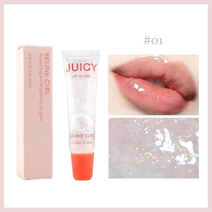Juicy Lip Gloss, Lipgloss for Women and Girls, Lip Plumper, Lip Makeup Hydrating, Tinted Lip Balm, Colorful Lipgloss Moisturizing and Vibrant #nude