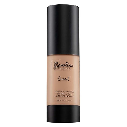Foundation in Coconut Shade Plant-Based - Hydrating, Pore-Minimizing & Buildable Coverage - Vegan, Non-GMO, Paraben-Free - 1oz