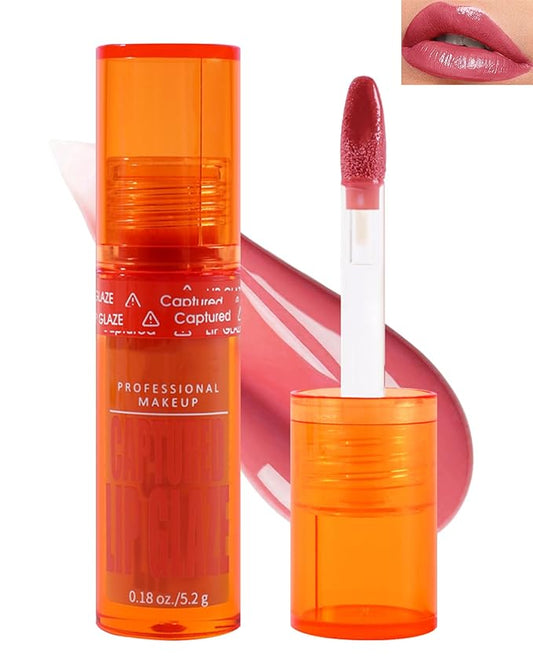 Tinted Lip Gloss-1Pcs Hydrating Non-Stick Rose Pink Lip Tint Stain Liquid Lipstick,Glow Reviver Lip Care Oil Lipstain,Longlasting Waterproof Moisturizing Lipgloss Lip Makeup Gift for Women-03